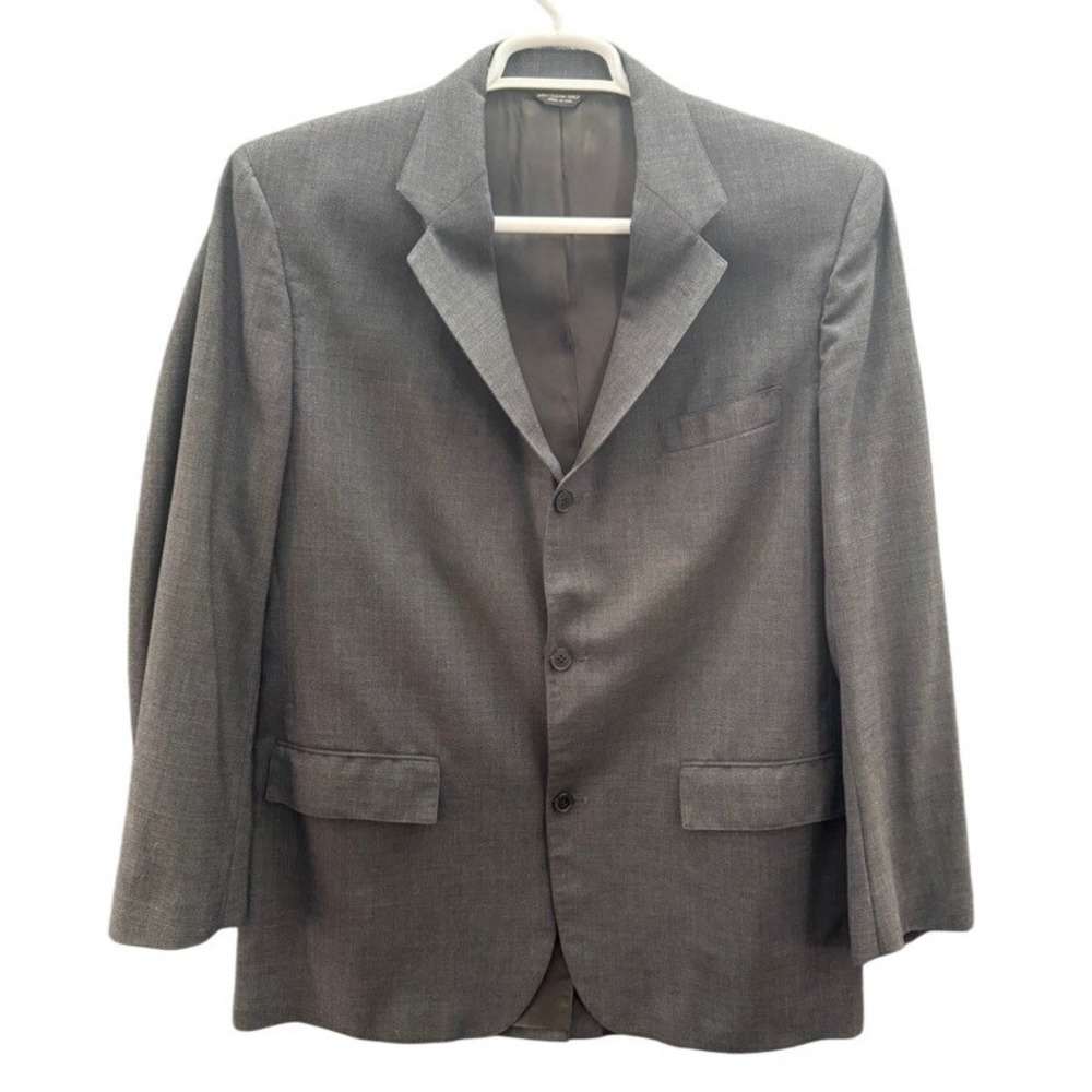 J. Press Mens Grey 100% Pure Wool 3-Button Blazer Jacket Made in USA